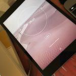 Tide on iPad Mini. I plug in my headphones and listen to "Muse" while I write.
